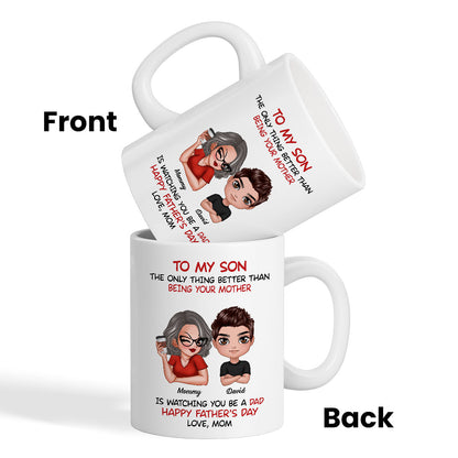 To My Son From Mom Happy Father's Day Personalized Mug