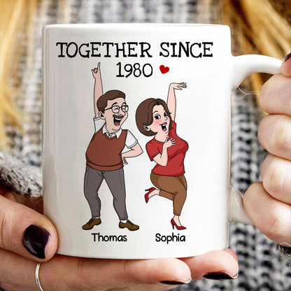 Funny Couple Together Since Personalized Mug, Anniversary Gift For Him, For Her