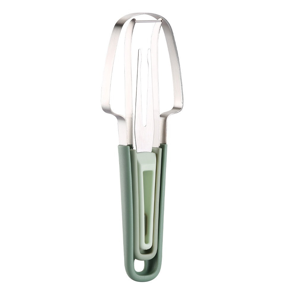 3-in-1 Stainless Steel Watermelon Cutter & Fork