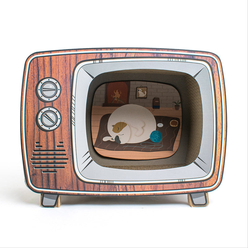 Retro Cat House And Scratcher