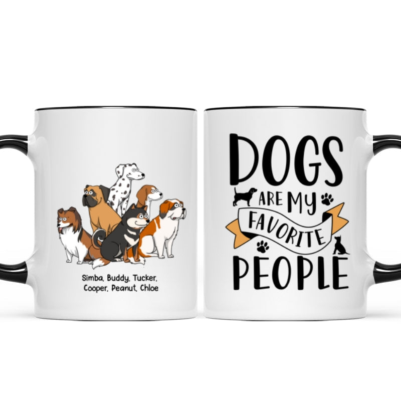 Dogs Are My Favorite People Funny Dogs Cartoon Personalized Mug