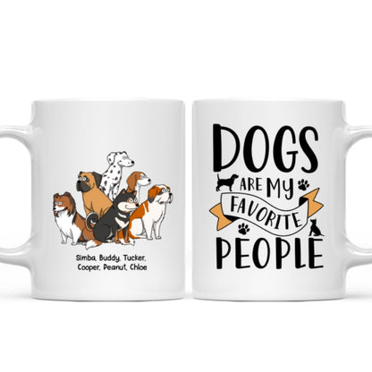 Dogs Are My Favorite People Funny Dogs Cartoon Personalized Mug