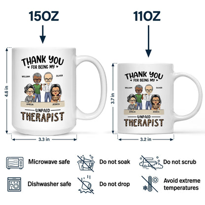 Thank You For Being My Emotional Coworker - Gifts For Colleagues, Besties - Personalized Mug