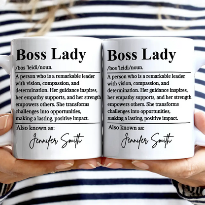 Boss Lady Who Is Remarkable Leader - Personalized Mug