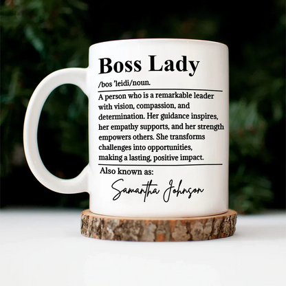 Boss Lady Who Is Remarkable Leader - Personalized Mug
