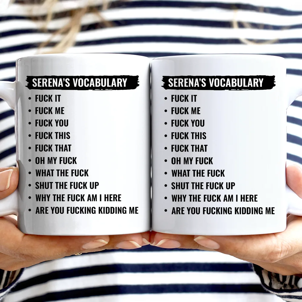 Funny Vocabulary At Work For Colleague And Bestie - Personalized Mug