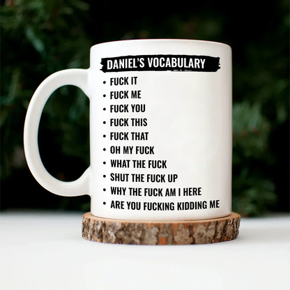 Funny Vocabulary At Work For Colleague And Bestie - Personalized Mug