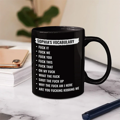 Funny Vocabulary At Work For Colleague And Bestie - Personalized Mug