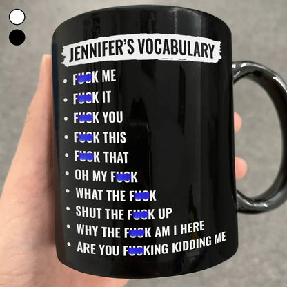 Funny Vocabulary At Work For Colleague And Bestie - Personalized Mug