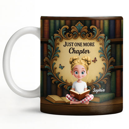 Just One More Chapter with Cute Young Reader - Personalized Custom Coffee Mug - BLV014_MG