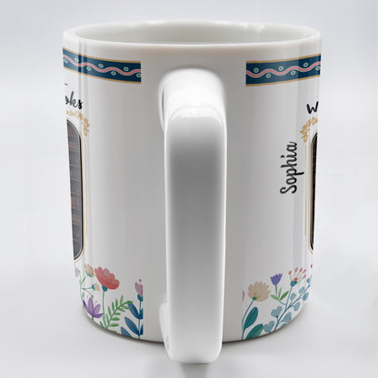 Just A Girl Who Loves Books With Floral Design - Personalized Custom Coffee Mug - BLV056_MG