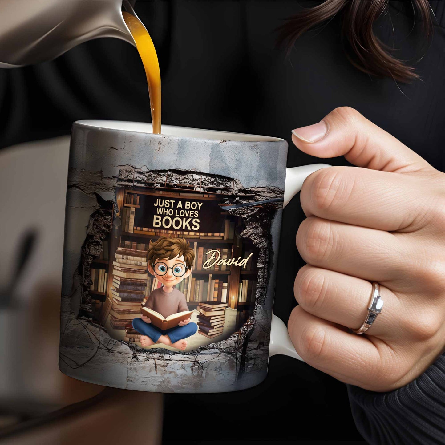 Just A Girl Who Loves Books And Reading - Personalized Custom Coffee Mug - BLV060_MG