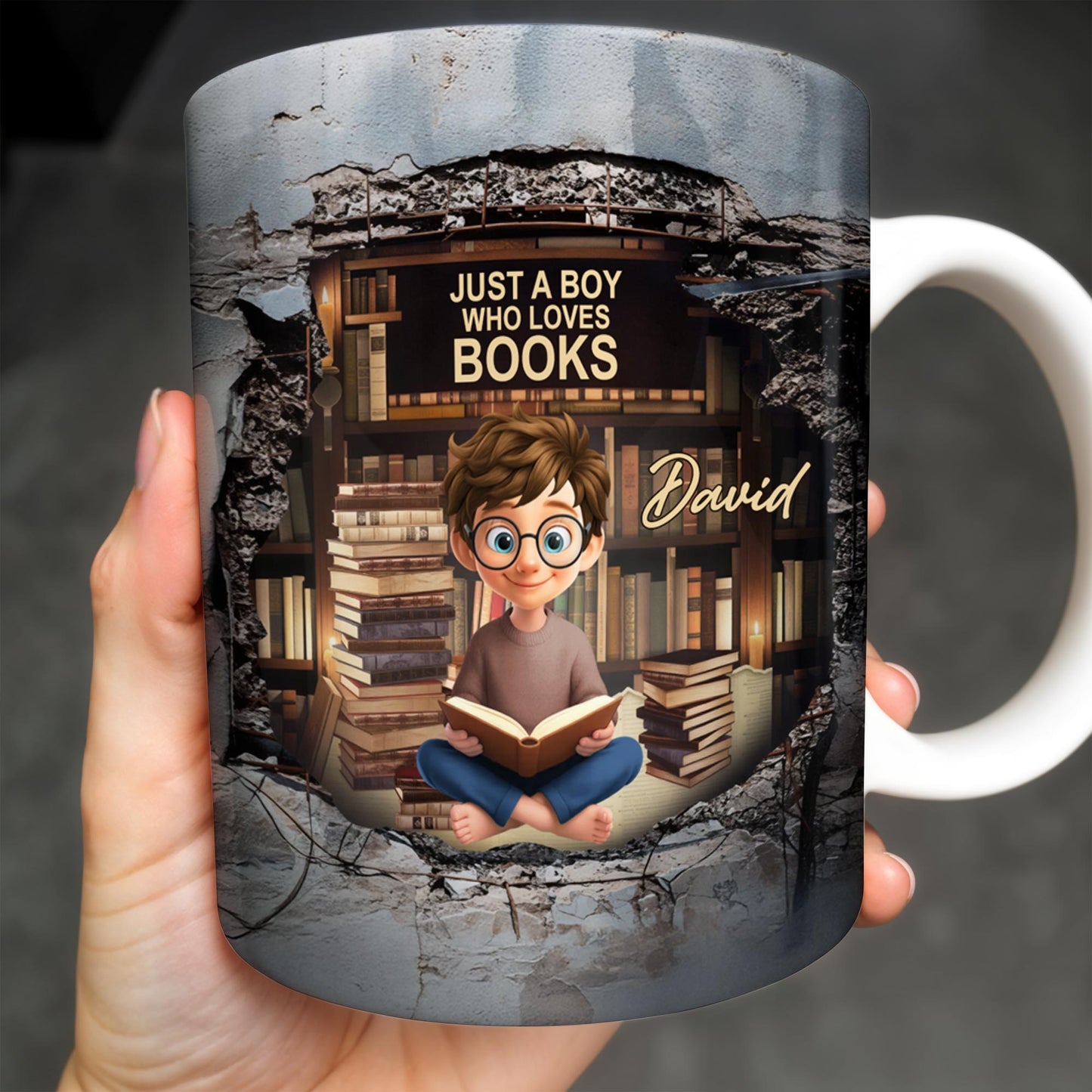 Just A Girl Who Loves Books And Reading - Personalized Custom Coffee Mug - BLV060_MG