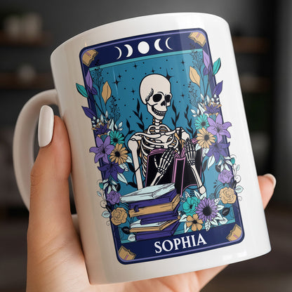 Enjoy Every Moment With Books And Flowers - Personalized Custom Coffee Mug - BLV079_MG