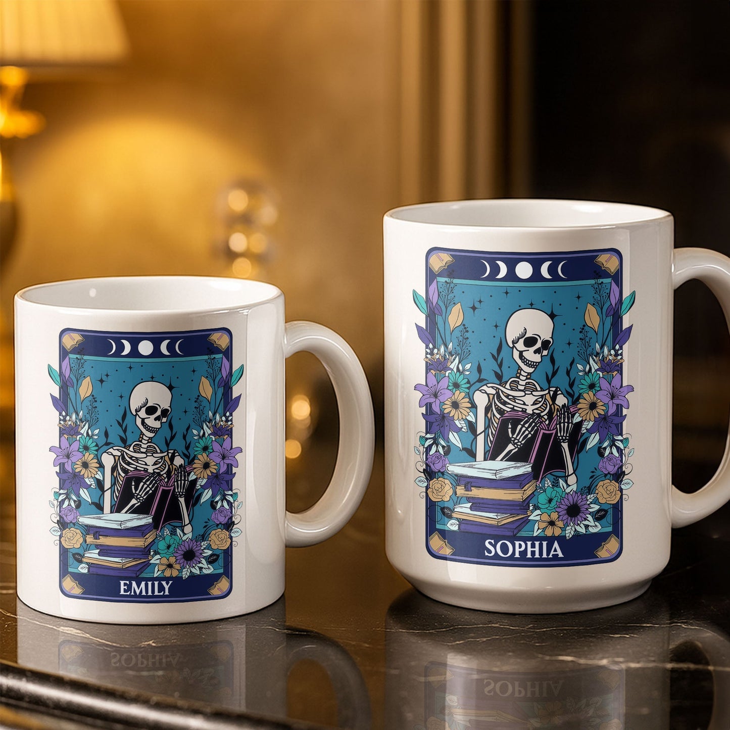 Enjoy Every Moment With Books And Flowers - Personalized Custom Coffee Mug - BLV079_MG