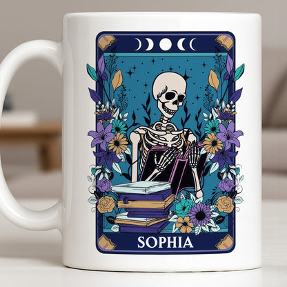 Enjoy Every Moment With Books And Flowers - Personalized Custom Coffee Mug - BLV079_MG