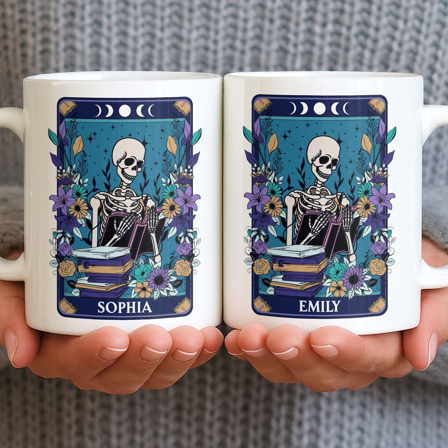 Enjoy Every Moment With Books And Flowers - Personalized Custom Coffee Mug - BLV079_MG