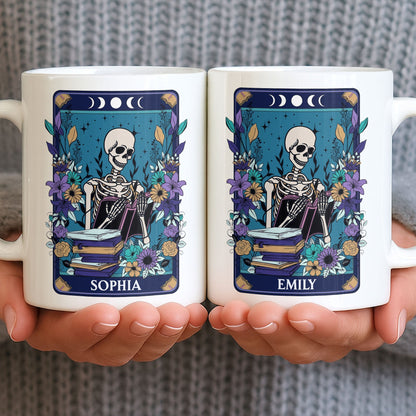 Enjoy Every Moment With Books And Flowers - Personalized Custom Coffee Mug - BLV079_MG