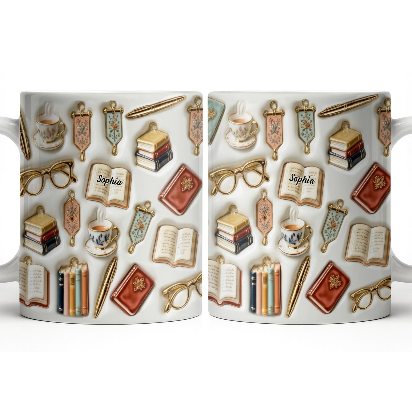 Celebrate Your Love for Reading and Writing - Personalized Custom Coffee Mug - BLV082_MG