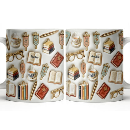 Celebrate Your Love for Reading and Writing - Personalized Custom Coffee Mug - BLV082_MG
