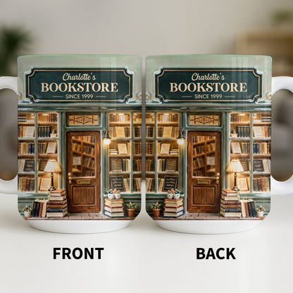 My Bookstore Since, Cozy Bookshelf Design - Personalized Custom Coffee Mug - BLV094_MG