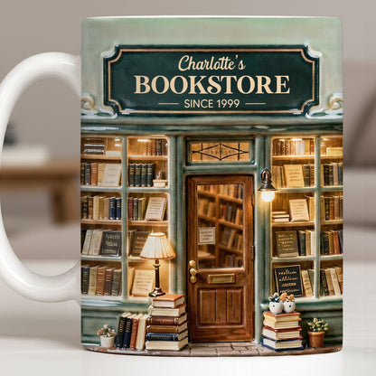 My Bookstore Since, Cozy Bookshelf Design - Personalized Custom Coffee Mug - BLV094_MG