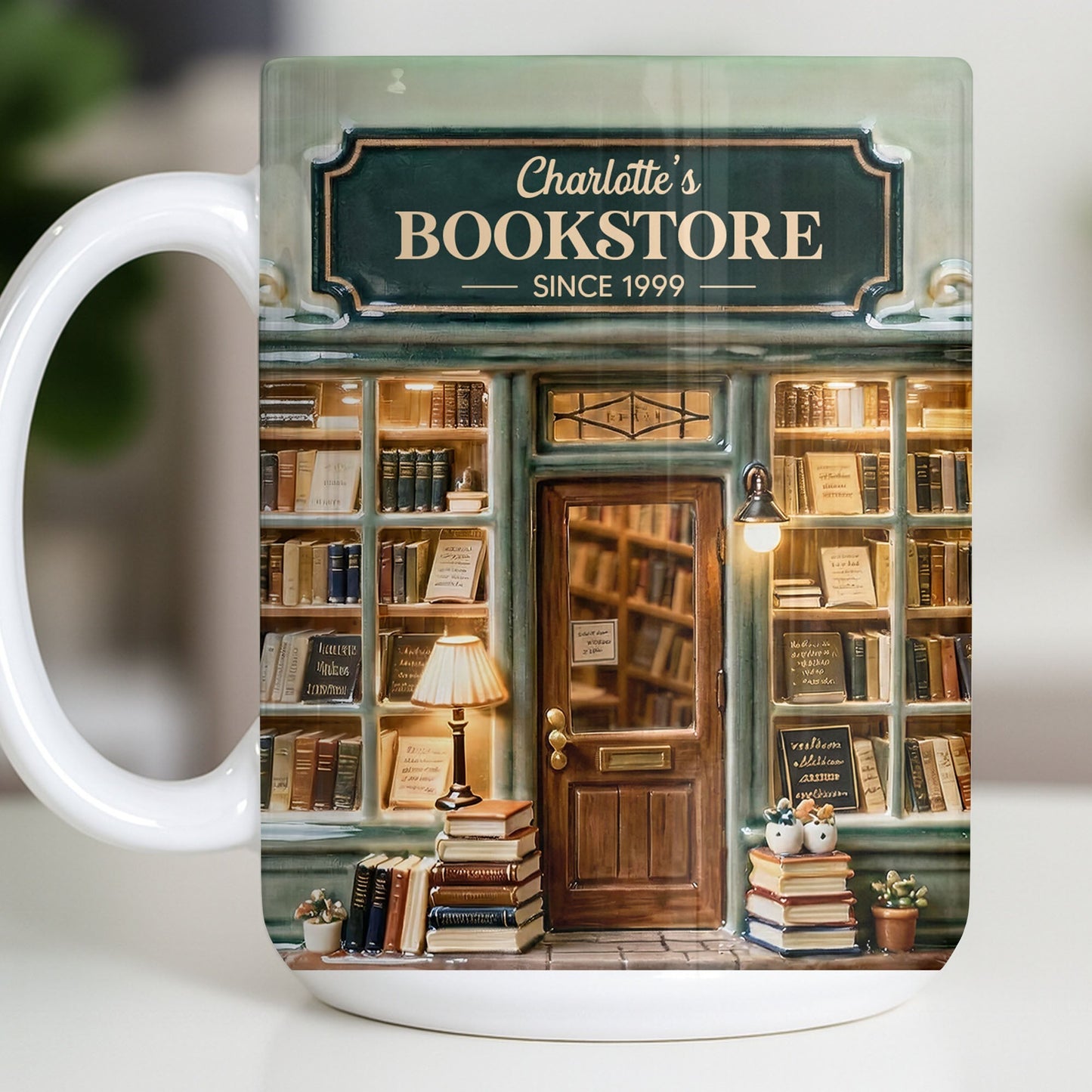 My Bookstore Since, Cozy Bookshelf Design - Personalized Custom Coffee Mug - BLV094_MG