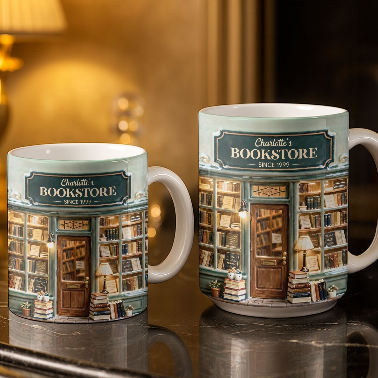 My Bookstore Since, Cozy Bookshelf Design - Personalized Custom Coffee Mug - BLV094_MG