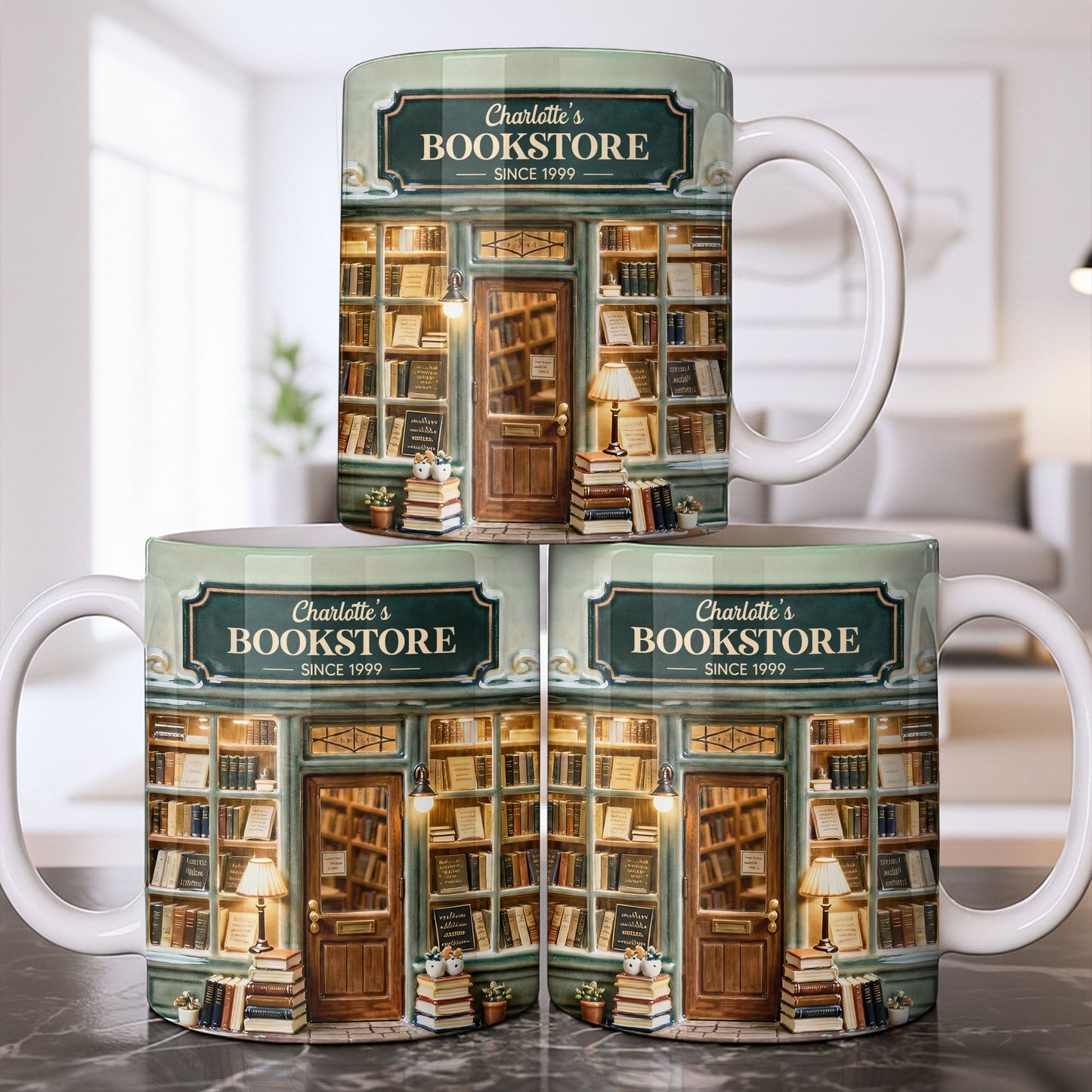 My Bookstore Since, Cozy Bookshelf Design - Personalized Custom Coffee Mug - BLV094_MG