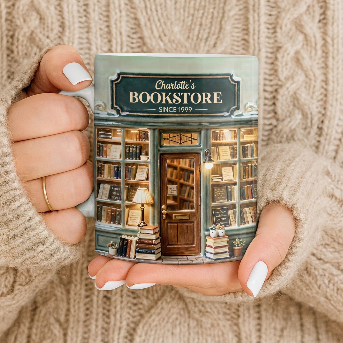 My Bookstore Since, Cozy Bookshelf Design - Personalized Custom Coffee Mug - BLV094_MG