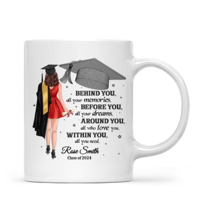 Behind You All Your Memories Graduation Gift Personalized Mug