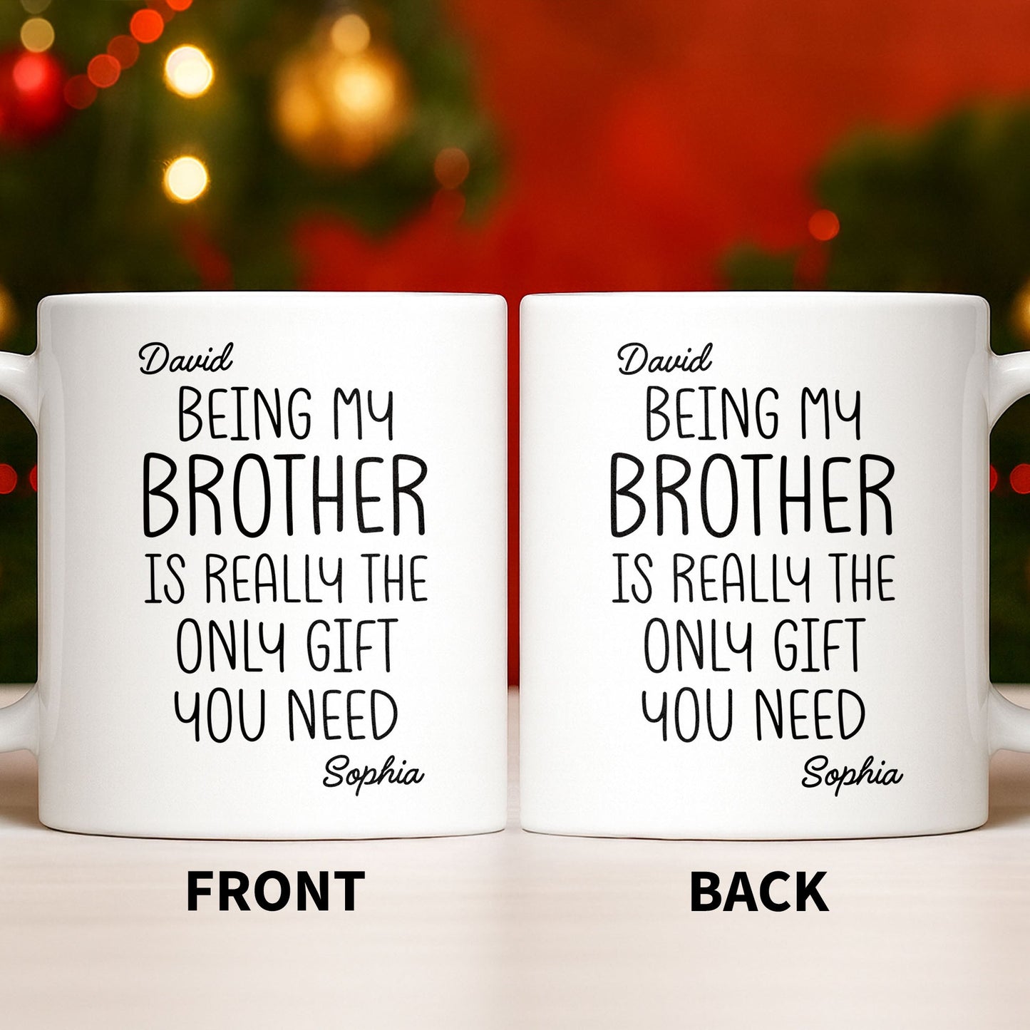 Being My Brother Is Really The Only Gift You Need - Personalized Custom Coffee Mug - BRT001_MG