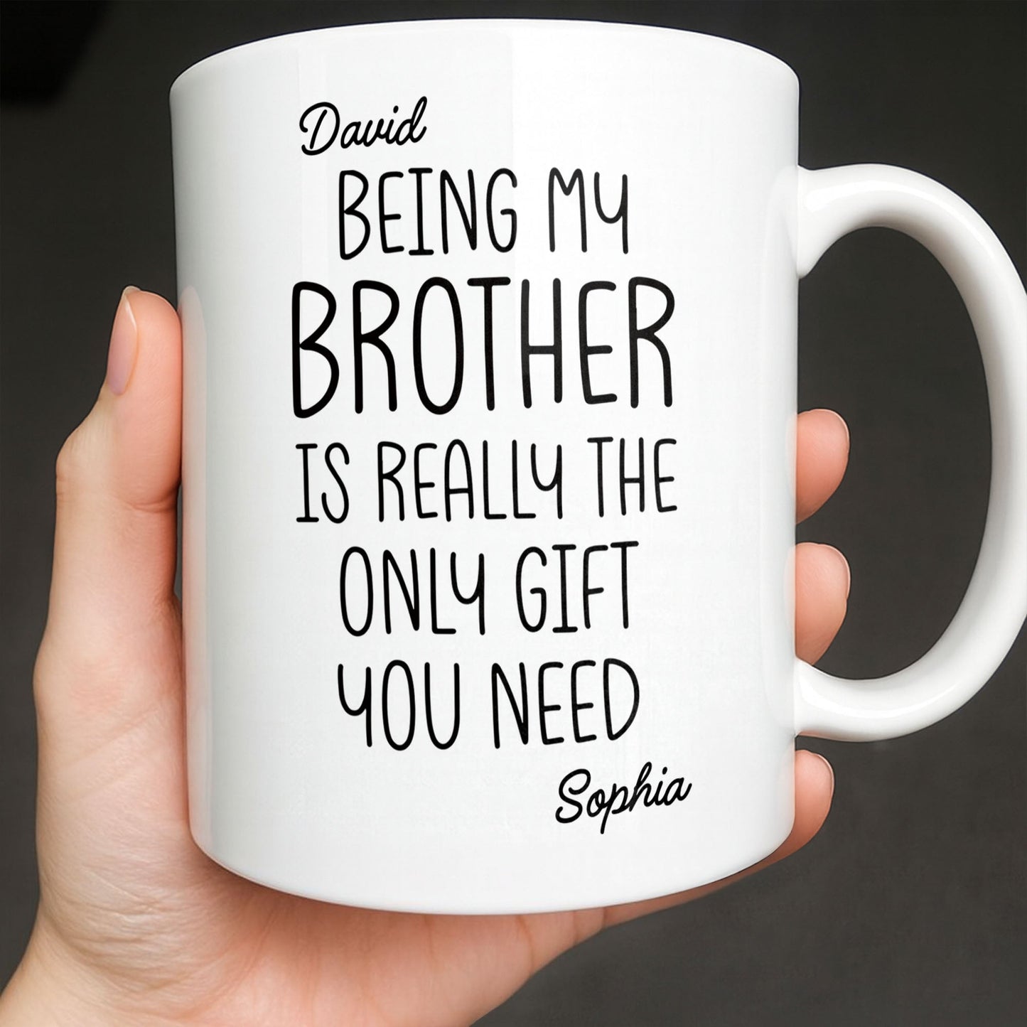 Being My Brother Is Really The Only Gift You Need - Personalized Custom Coffee Mug - BRT001_MG