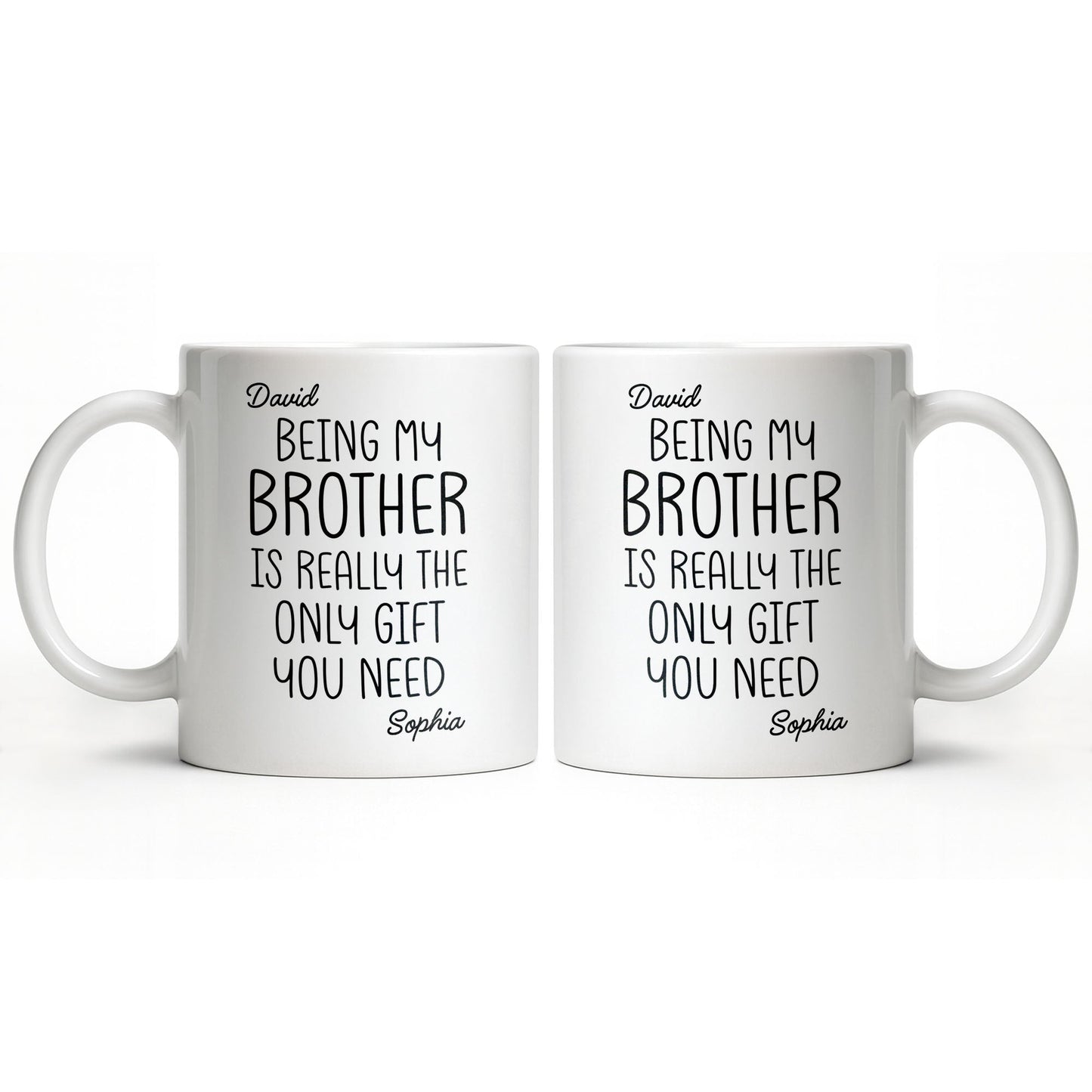 Being My Brother Is Really The Only Gift You Need - Personalized Custom Coffee Mug - BRT001_MG