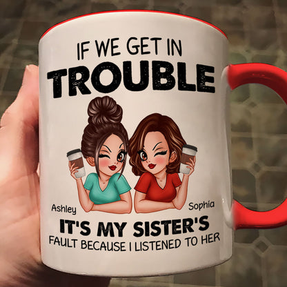 Sister To Sister Personalized Mug, Christmas Gift