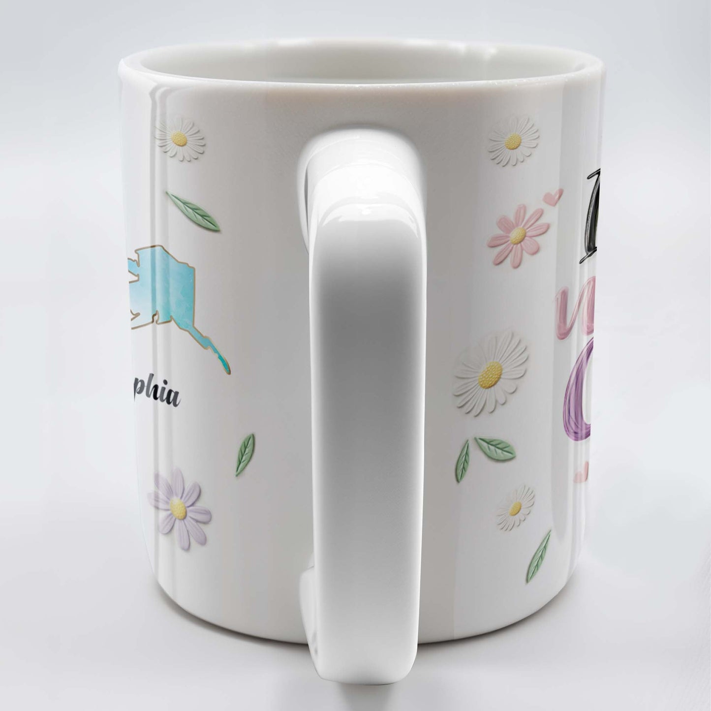 I Wish We Lived Closer With Daisy State Outlines - Personalized Custom Coffee Mug - BST049_MG