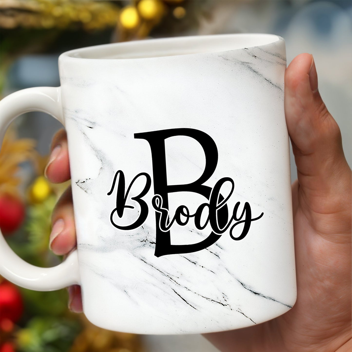 Swirled Marble Your Name Your Adventure Mug - Personalized Custom Coffee Mug - BST116_MG