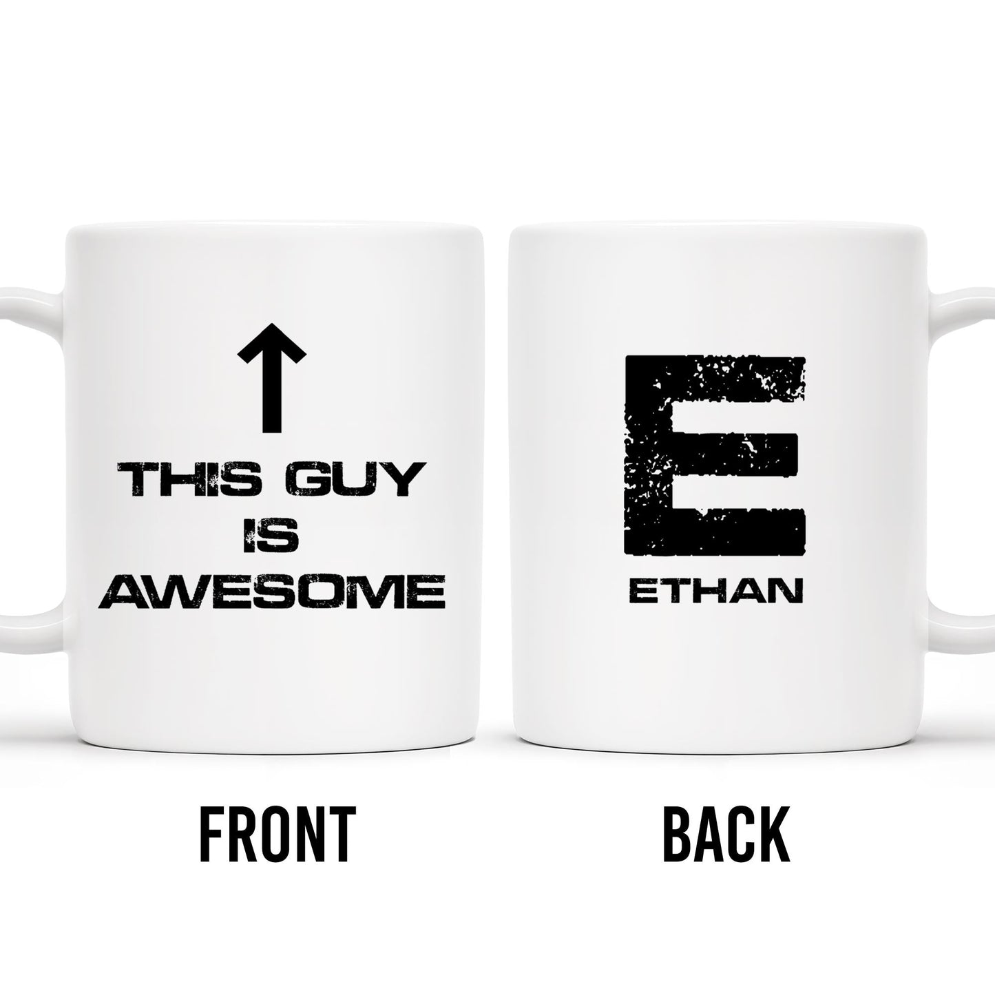 This Guy Is Awesome With Stylish Arrow And Initial - Personalized Custom Coffee Mug - BST119_MG