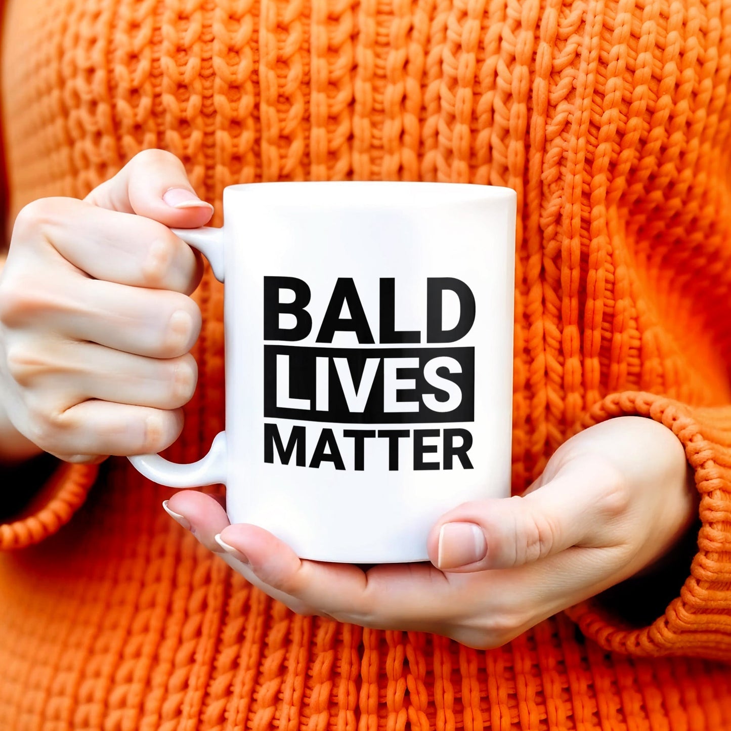 Bald Lives Matter Humorous Quote Mug - Personalized Custom Coffee Mug - BST121_MG