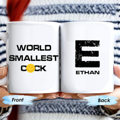 World's Smallest Smiley Face Humor Mug - Personalized Custom Coffee Mug - BST125_MG