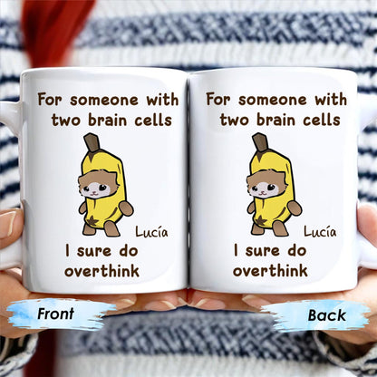 Overthinking Sloth Banana Humor Mug - Personalized Custom Coffee Mug - BST131_MG
