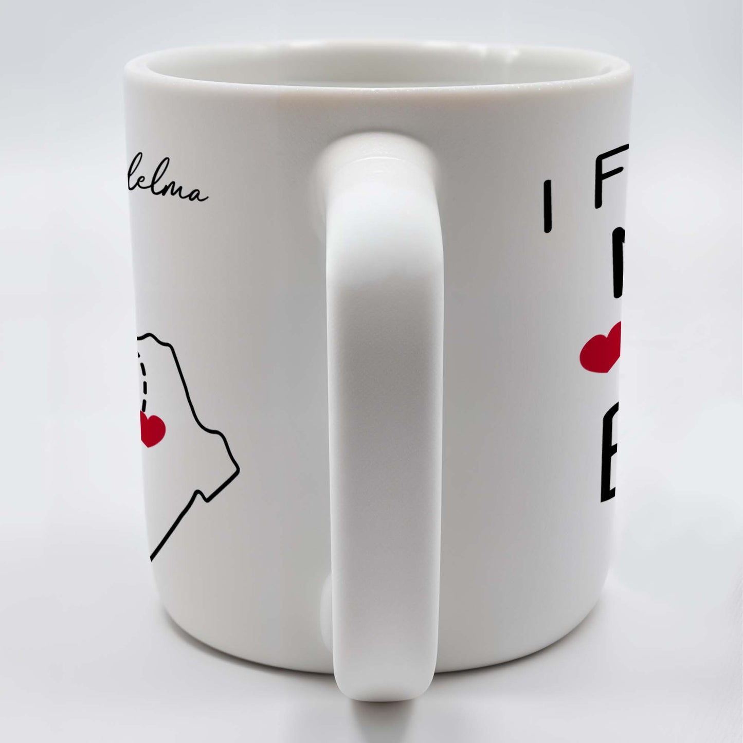 I Effing Miss You So Much With State Outlines Mug - Personalized Custom Coffee Mug - BST134_MG