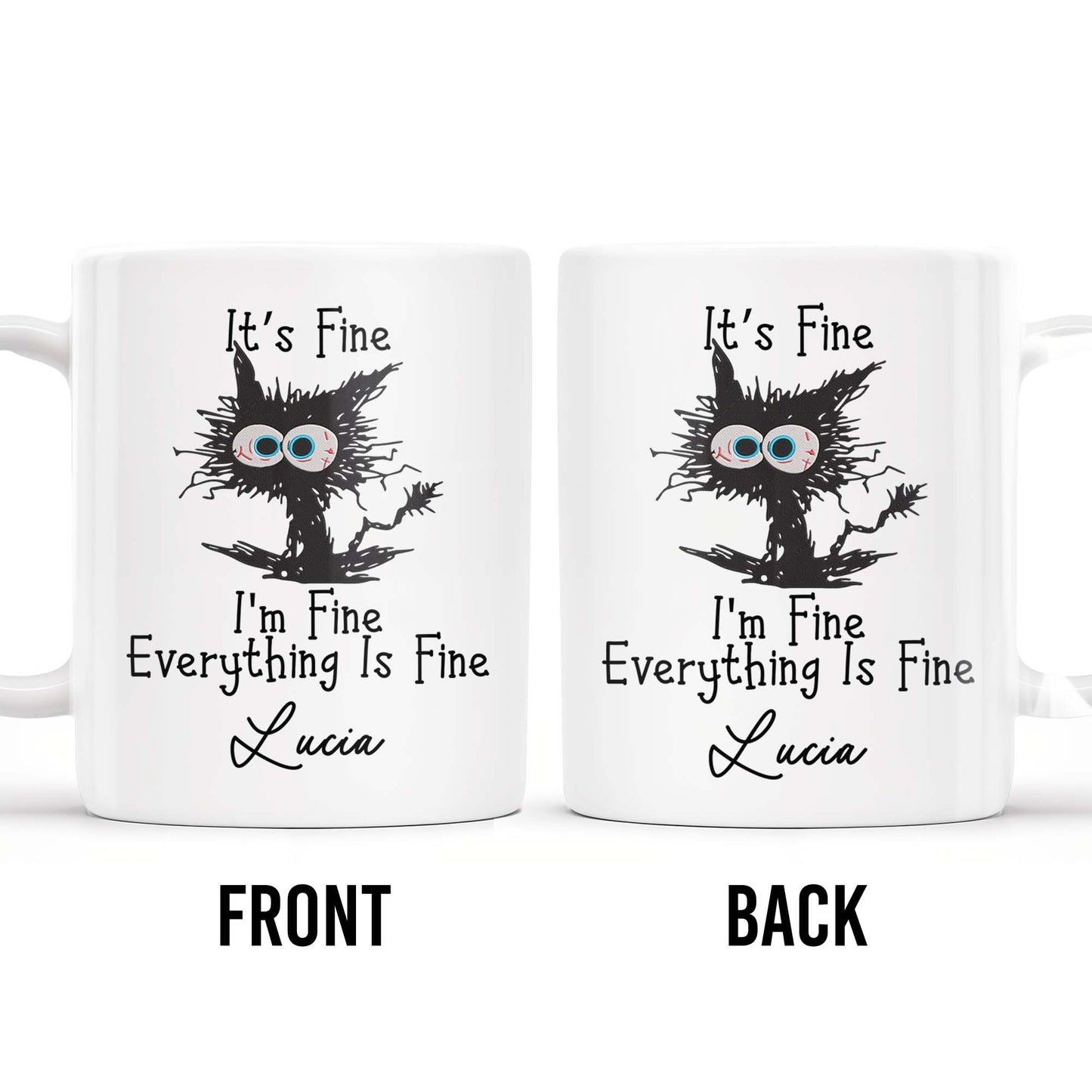 It's Fine, I'm Fine, Everything Is Fine Cartoon Character - Personalized Custom Coffee Mug - BST136_MG