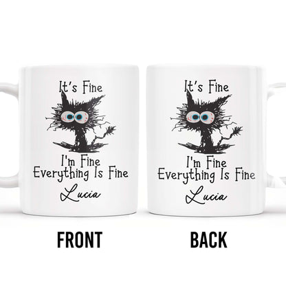 It's Fine, I'm Fine, Everything Is Fine Cartoon Character - Personalized Custom Coffee Mug - BST136_MG
