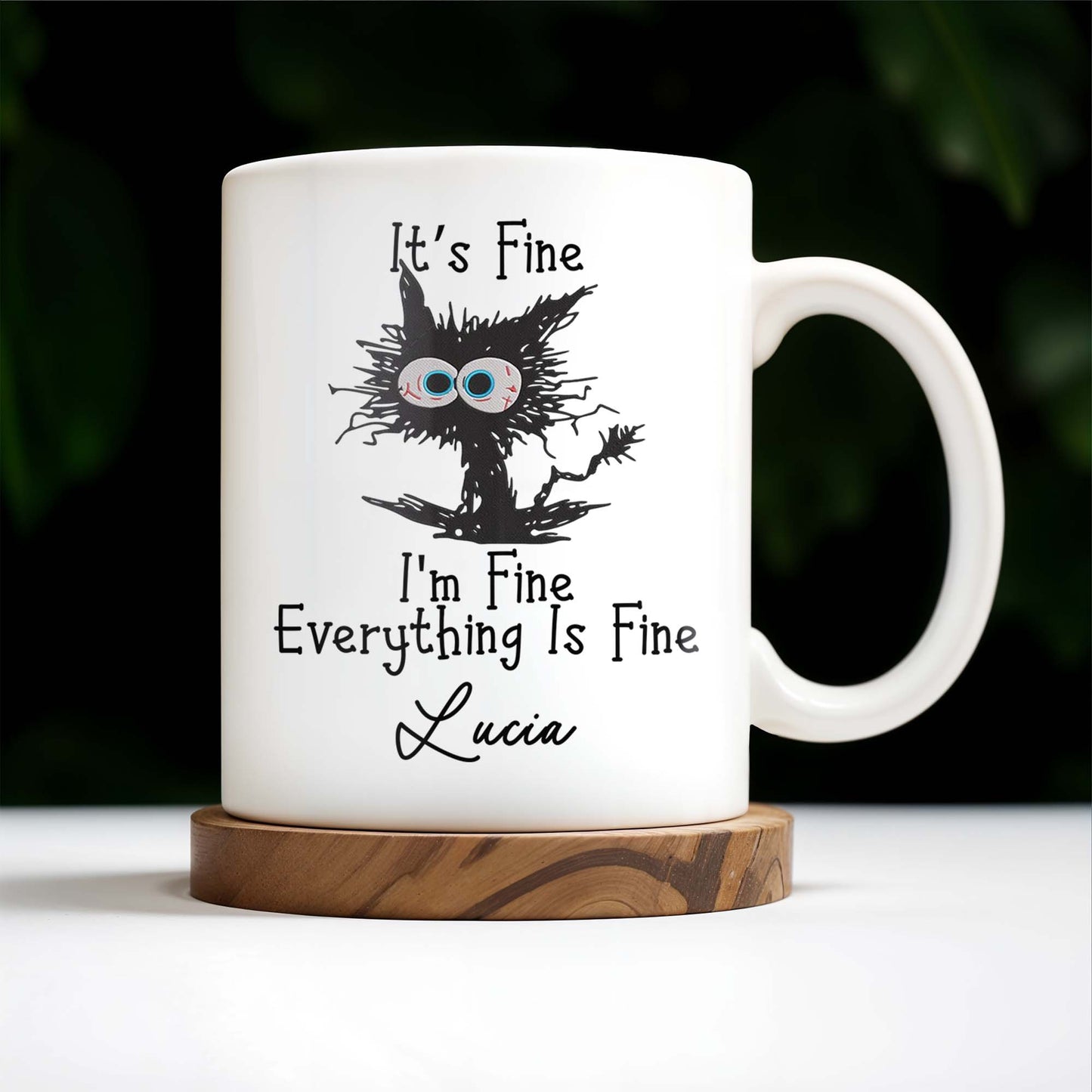 It's Fine, I'm Fine, Everything Is Fine Cartoon Character - Personalized Custom Coffee Mug - BST136_MG