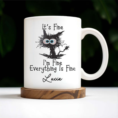 It's Fine, I'm Fine, Everything Is Fine Cartoon Character - Personalized Custom Coffee Mug - BST136_MG