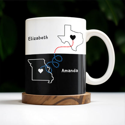 I Miss You So Much, Long-Distance Friendship Mug - Personalized Custom Coffee Mug - BST138_MG