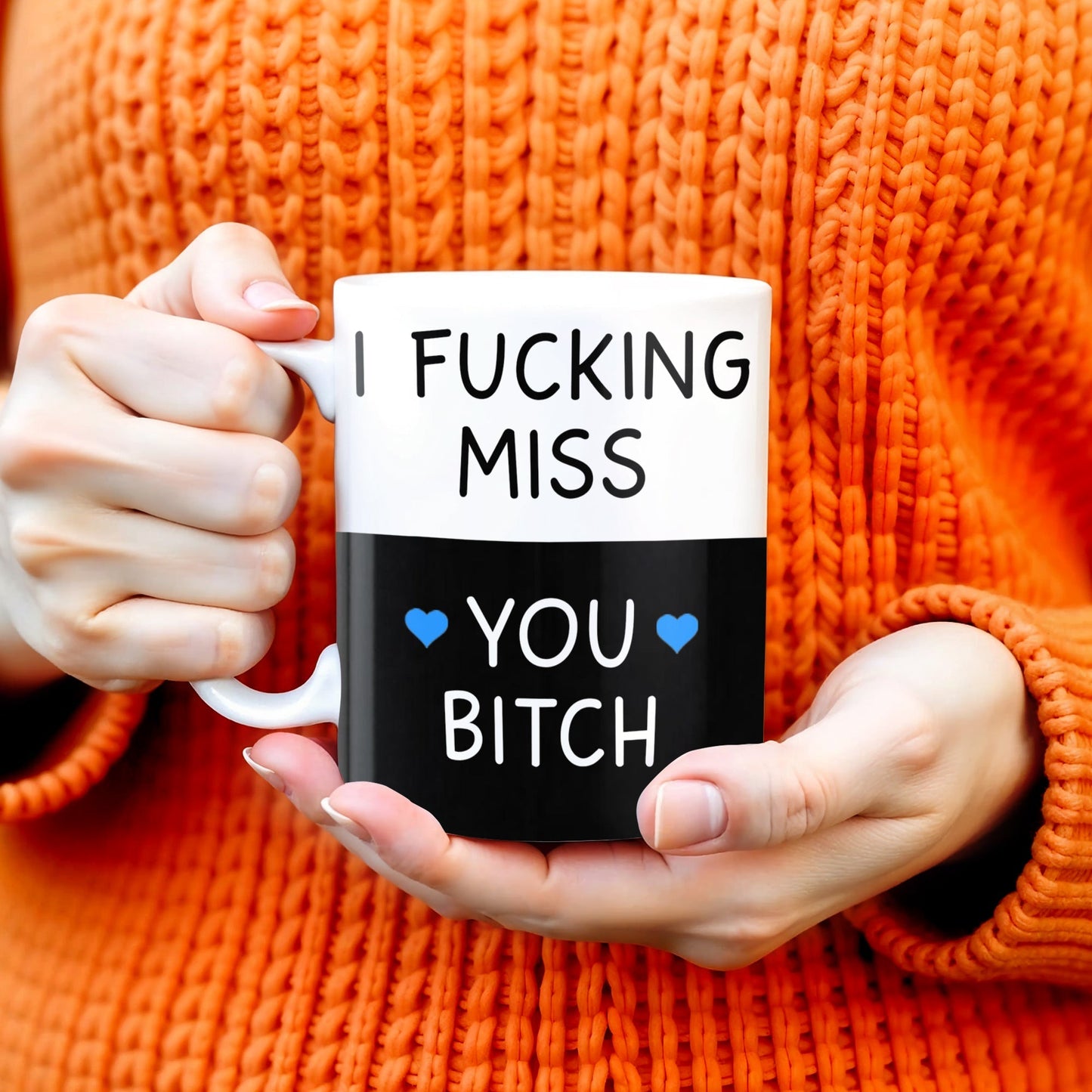 I Miss You So Much, Long-Distance Friendship Mug - Personalized Custom Coffee Mug - BST138_MG