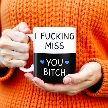I Miss You So Much, Long-Distance Friendship Mug - Personalized Custom Coffee Mug - BST138_MG