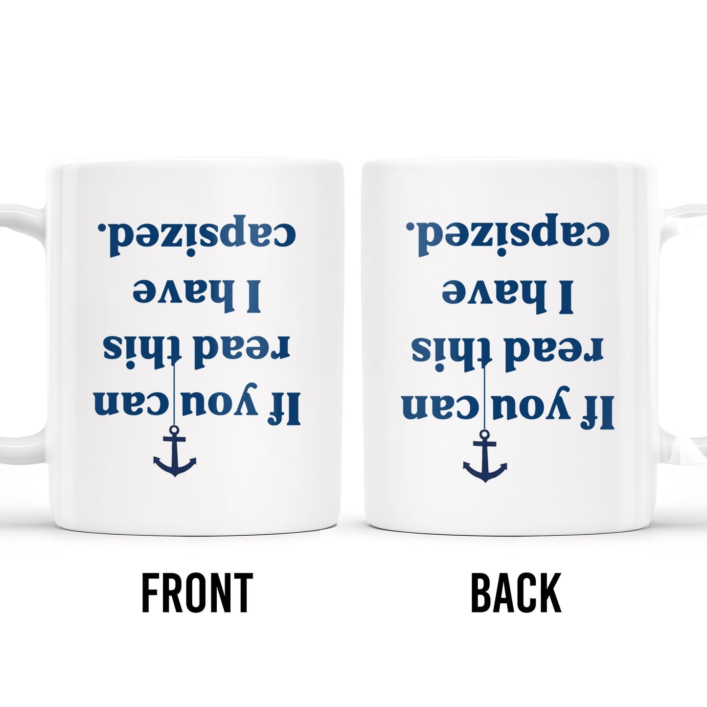 Coffee Compass Series With Anchor Design - Personalized Custom Coffee Mug - BST139_MG
